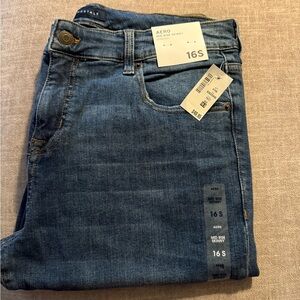 Aeropostale Women's Mid-Rise Skinny Jeans - Blue